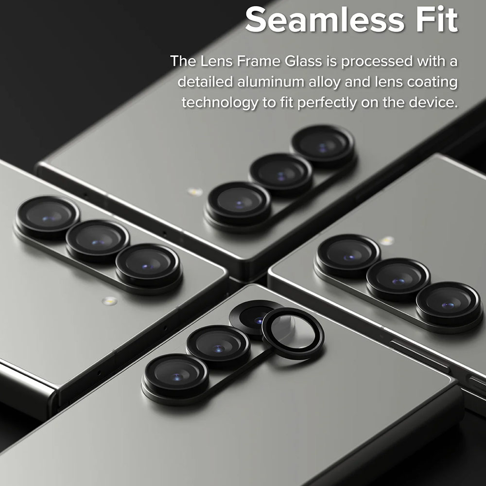 Picture of Samsung Galaxy Z Fold 6  | Ringke Camera Lens Frame Glass Lens Protector for Galaxy Z Fold 6 (Black 2pcs)