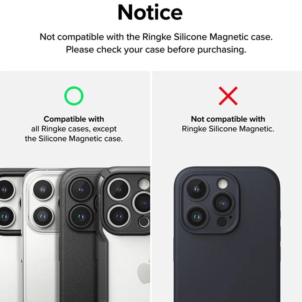 Picture of Apple iPhone 15 Pro Max 6.7  | Ringke Camera Lens Aluminum Frame Glass for Apple iPhone 15 Pro Max 6.7 (Black)