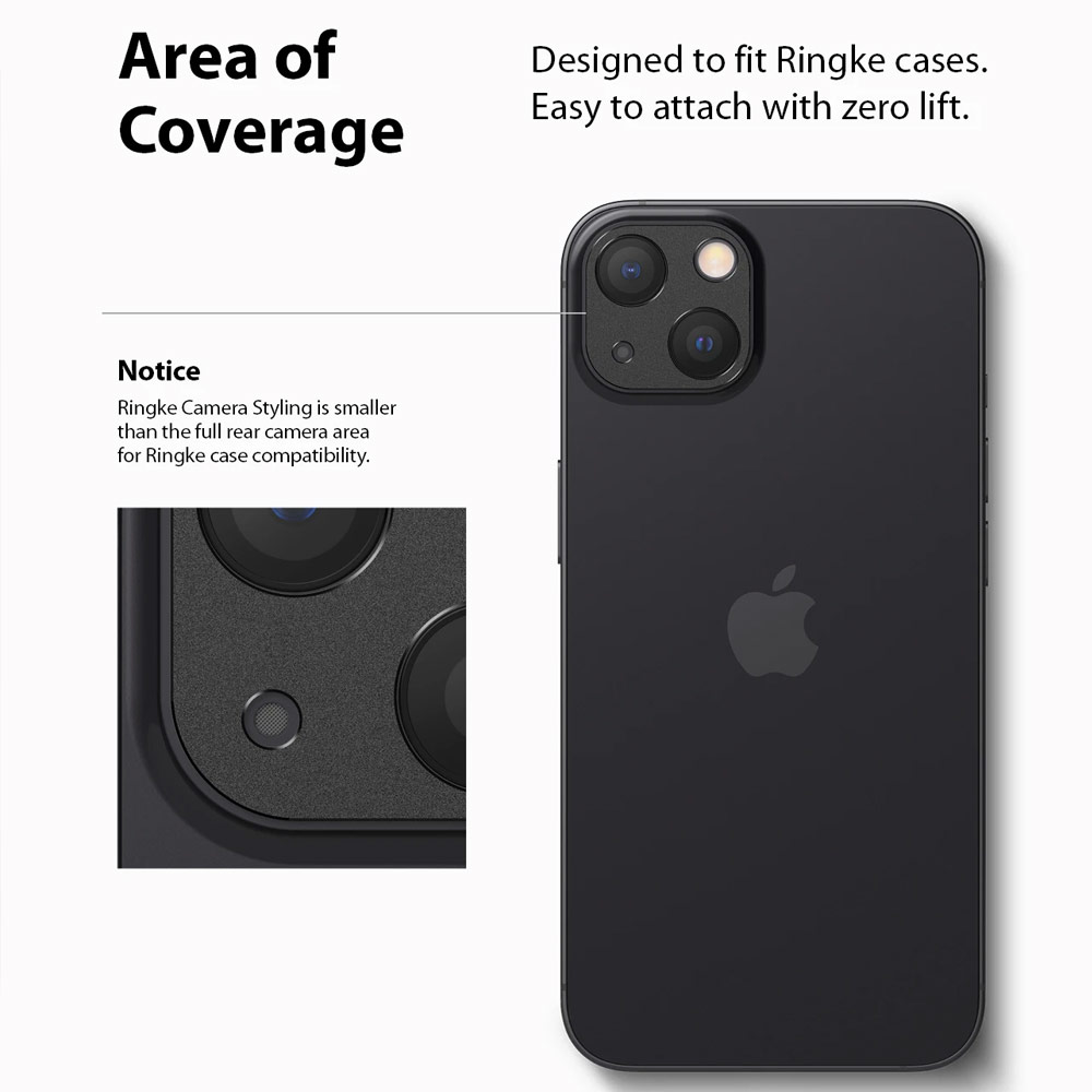 Picture of Apple iPhone 13 6.1 | Ringke Camera Styling Aluminum Bezel Protector for Apple iPhone 13 6.1 iPhone 13 Mini 5.4 (Black)