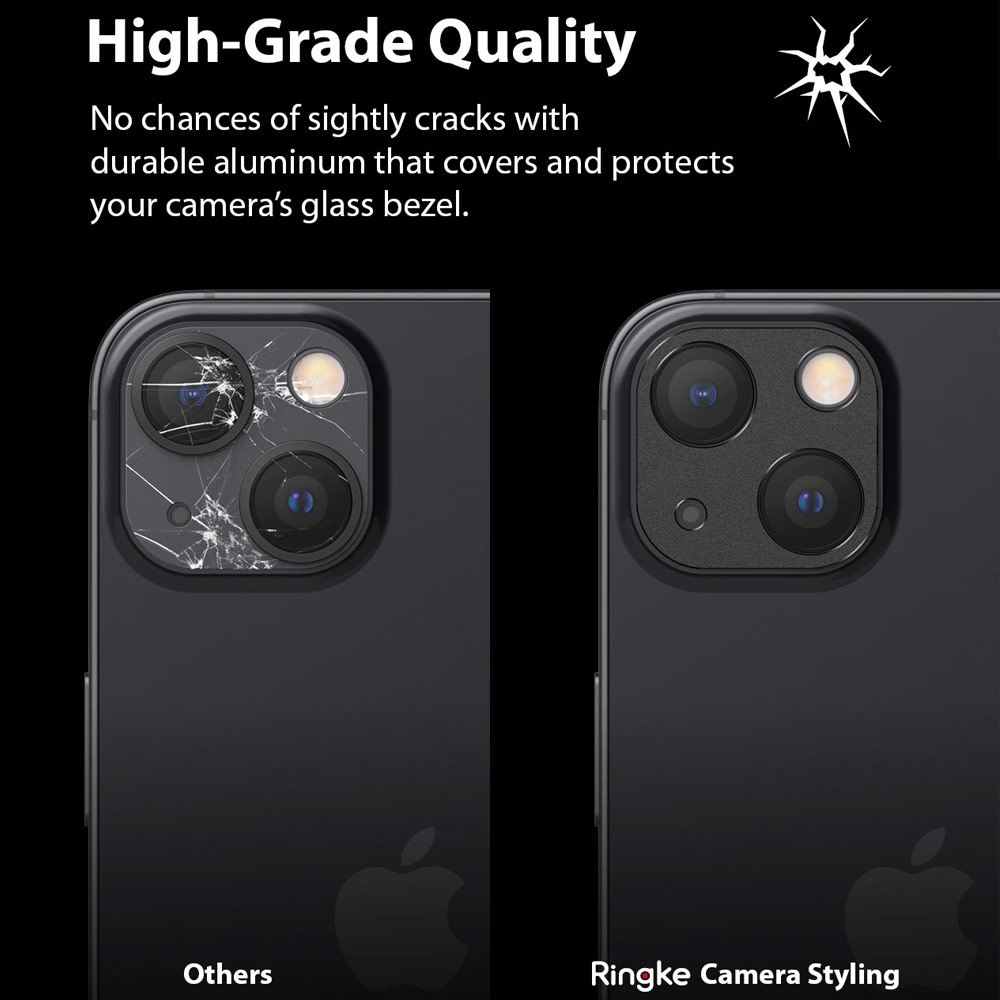 Picture of Apple iPhone 13 6.1 | Ringke Camera Styling Aluminum Bezel Protector for Apple iPhone 13 6.1 iPhone 13 Mini 5.4 (Black)