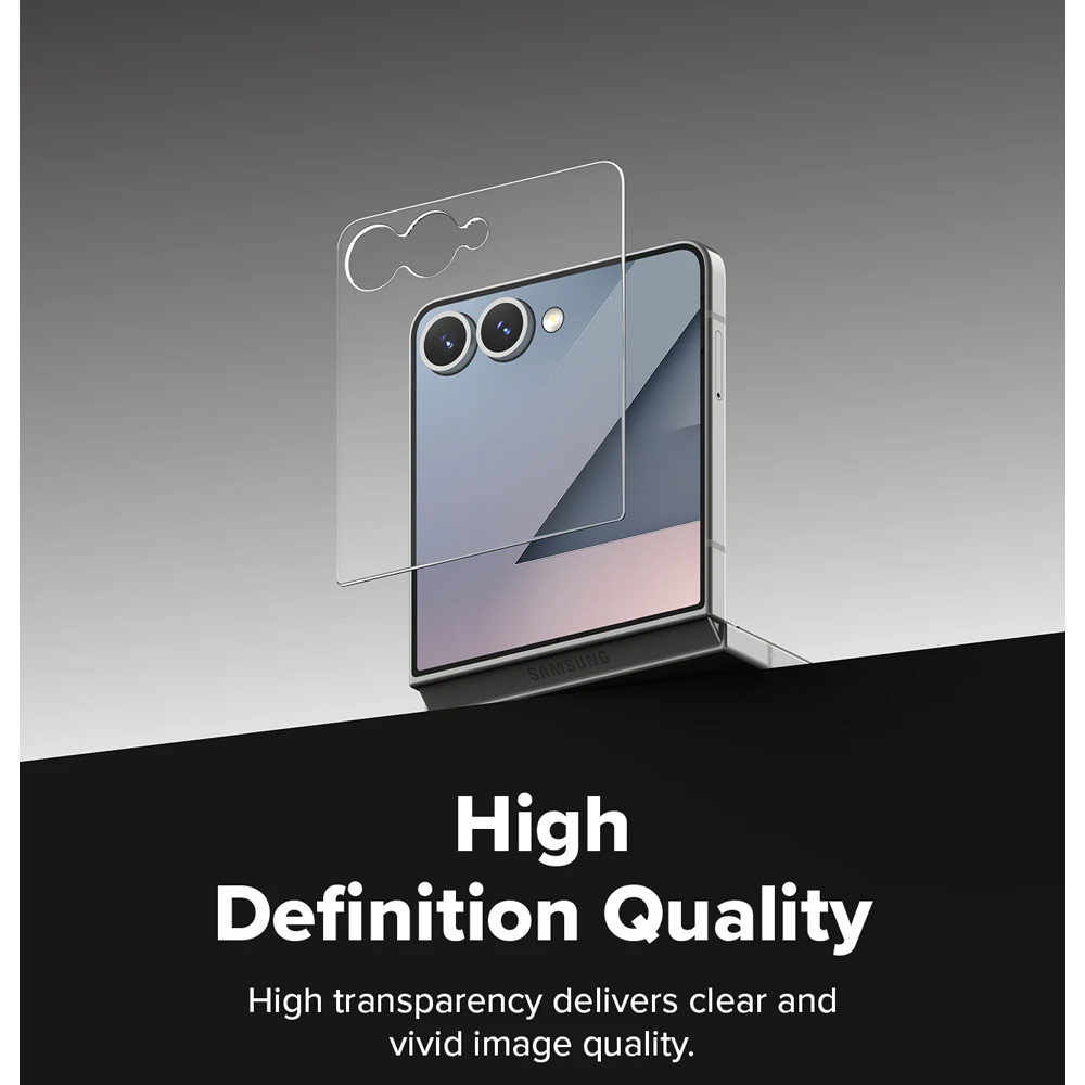 Picture of Samsung Galaxy Z Flip 7 Screen Protector | Ringke Screen Protector Cover Display Easy Slide Tempered Glass for Samsung Galaxy Z Flip 7 (2pcs Pack)