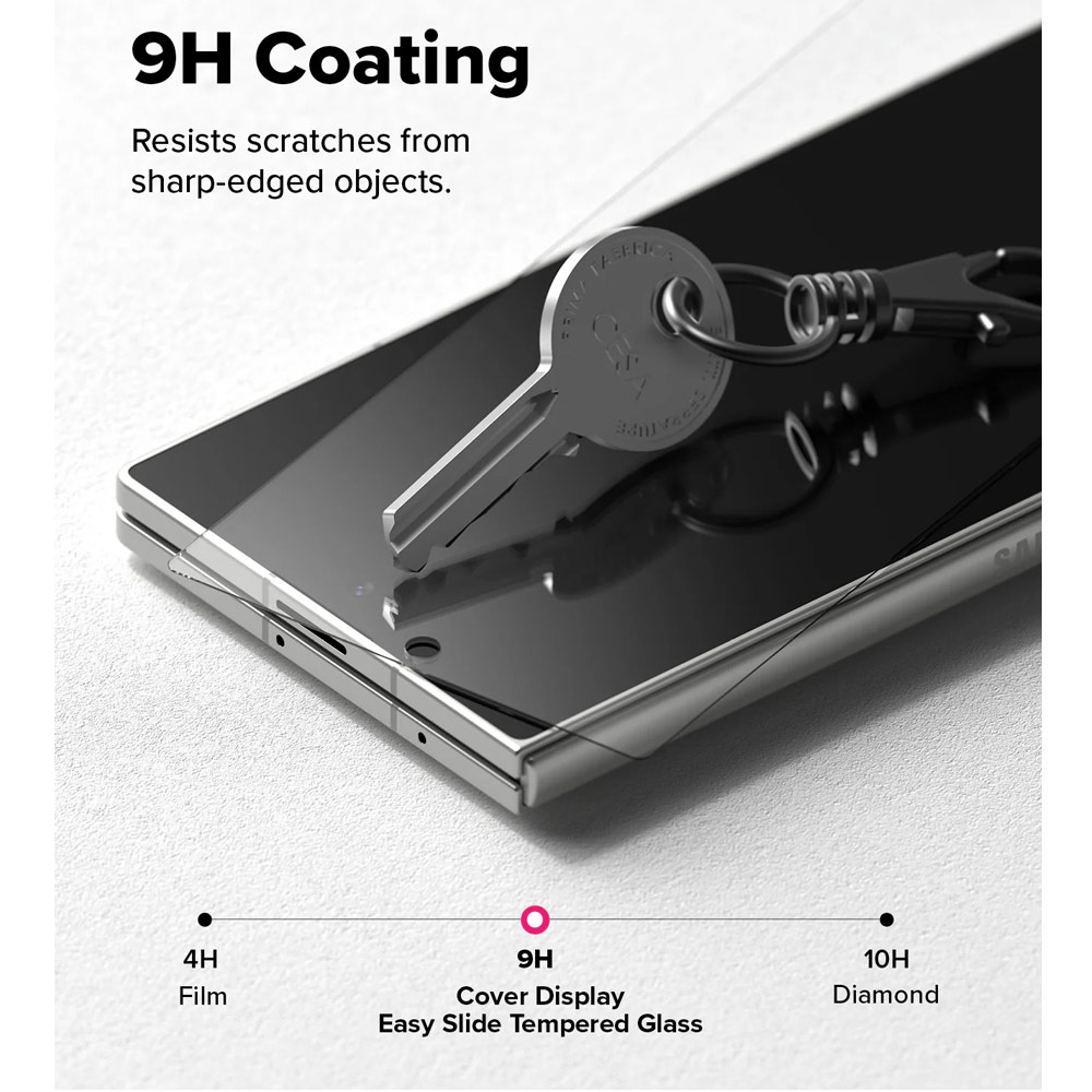 Picture of Samsung Galaxy Z Fold 7 Screen Protector | Ringke Screen Protector Cover Display Easy Slide Tempered Glass for Samsung Galaxy Z Fold 7 (2pcs Pack)