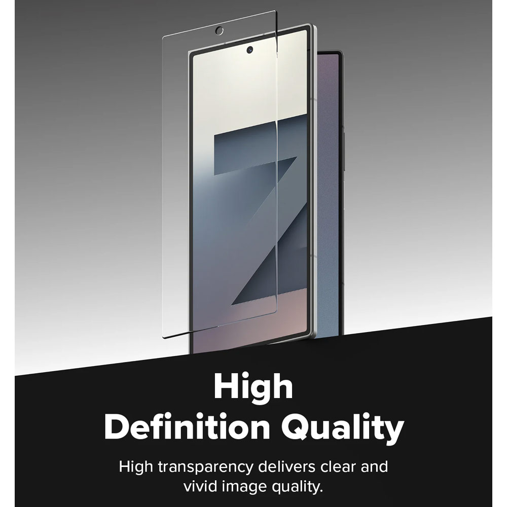 Picture of Samsung Galaxy Z Fold 7 Screen Protector | Ringke Screen Protector Cover Display Easy Slide Tempered Glass for Samsung Galaxy Z Fold 7 (2pcs Pack)