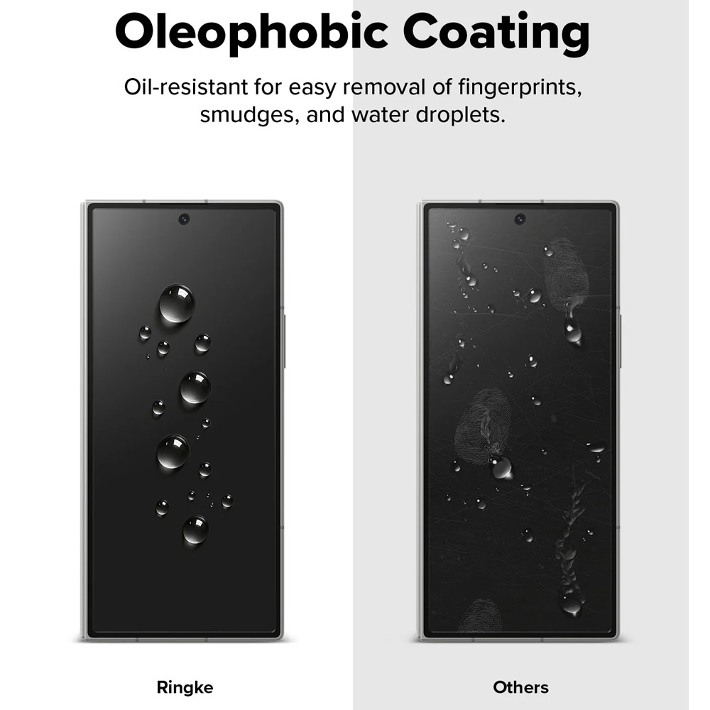 Picture of Samsung Galaxy Z Fold 7 Screen Protector | Ringke Screen Protector Cover Display Easy Slide Tempered Glass for Samsung Galaxy Z Fold 7 (2pcs Pack)