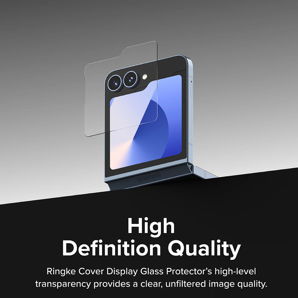 Picture of Samsung Galaxy Z Flip 6 Screen Protector | Ringke Cover Display Glass Screen Protector for Samsung Galaxy Z Flip 6 (2pcs Pack)