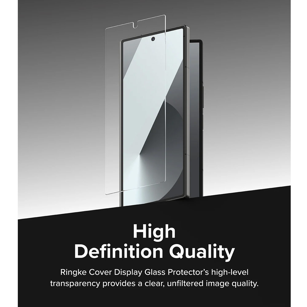 Picture of Samsung Galaxy Z Fold 6 Screen Protector | Ringke Cover Display Glass Screen Protector for Samsung Galaxy Z Fold 6 (2pcs Pack)