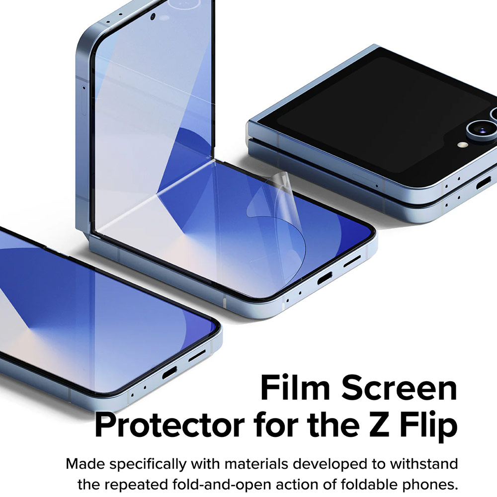 Picture of Samsung Galaxy Z Flip 6 Screen Protector | Ringke Screen Protector Dual Easy Film Interior Screen Protector for Samsung Galaxy Z Flip 6 (2pcs Pack)