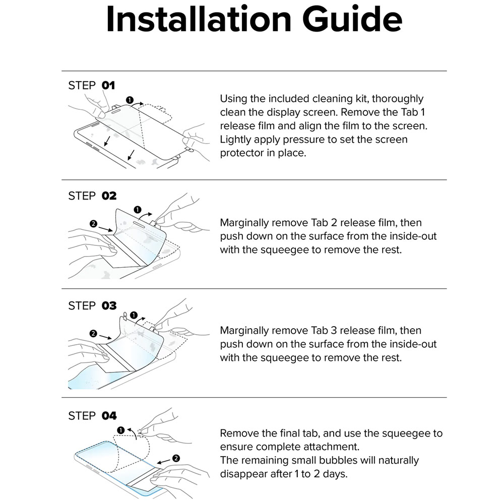 Picture of Samsung Galaxy Z Flip 4 Screen Protector | Ringke Screen Protector Dual Easy Film Interior Screen Protector for Samsung Galaxy Z Flip 4 (2pcs Pack)