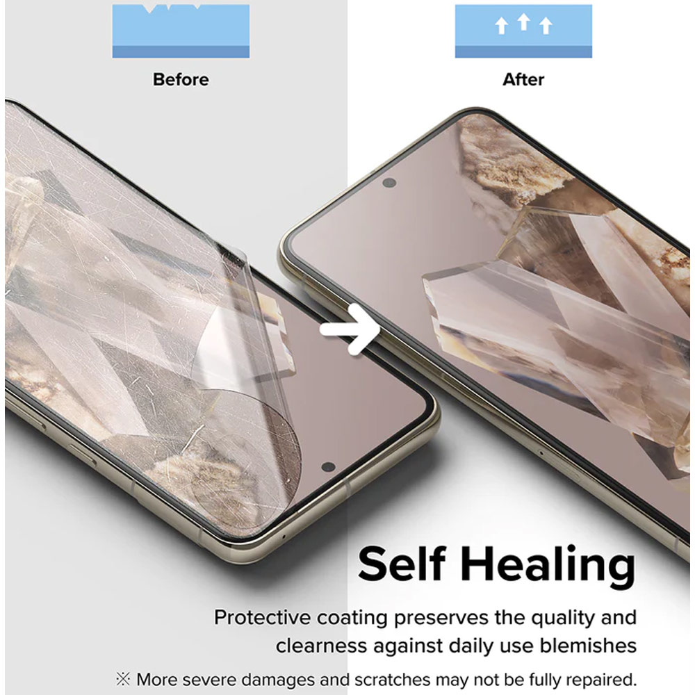 Picture of Google Pixel 8	 Pro Screen Protector | Ringke Dual Easy Film Screen Protector with Installation Jig for Google Pixel 8 Pro (Clear 2pcs Pack)