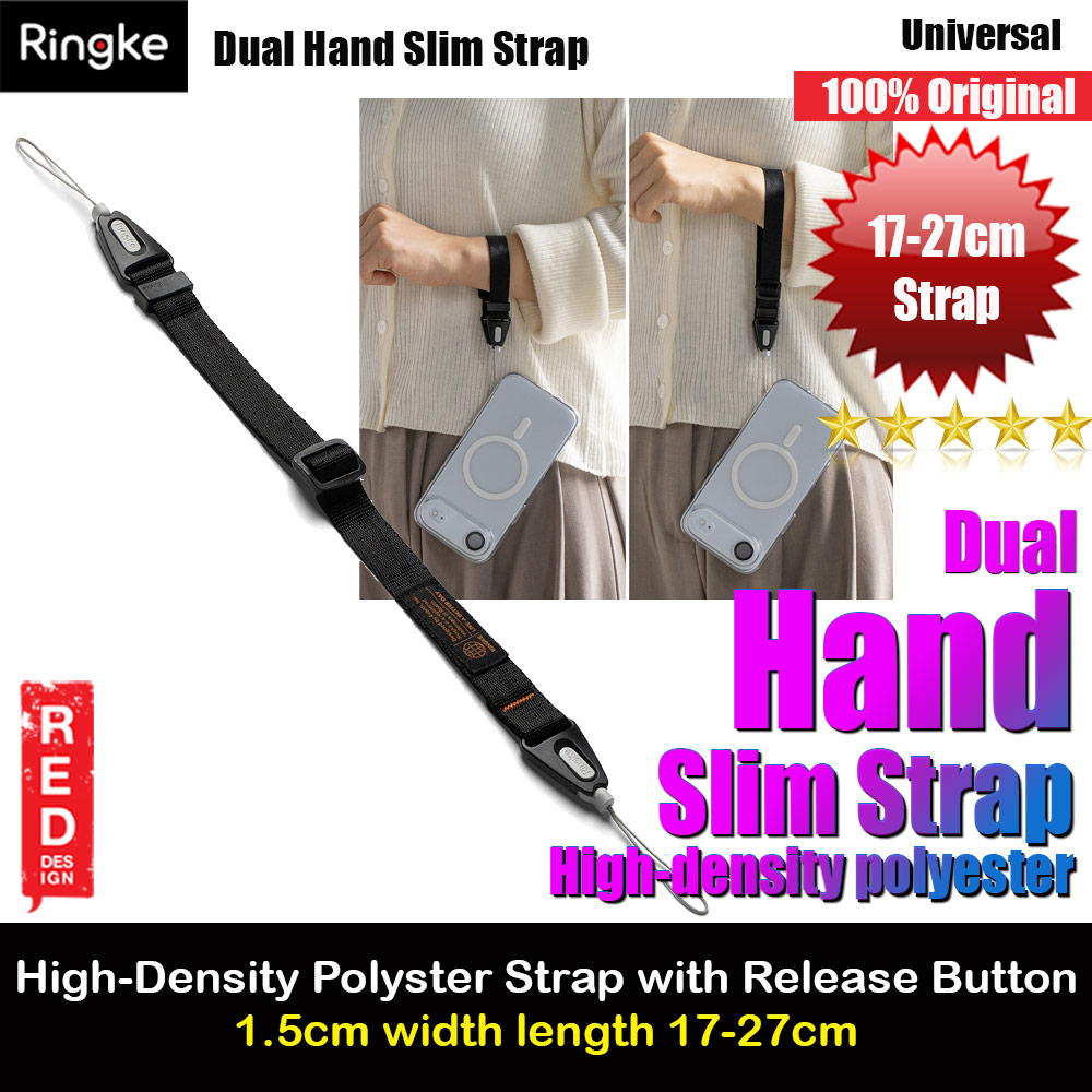 Picture of Ringke High density polyester Dual Hand Strap for Perfect for daily use traveling hiking smartphone Jisulife Portable Handheld Fan Strap (Black) Red Design- Red Design Cases, Red Design Covers, iPad Cases and a wide selection of Red Design Accessories in Malaysia, Sabah, Sarawak and Singapore 