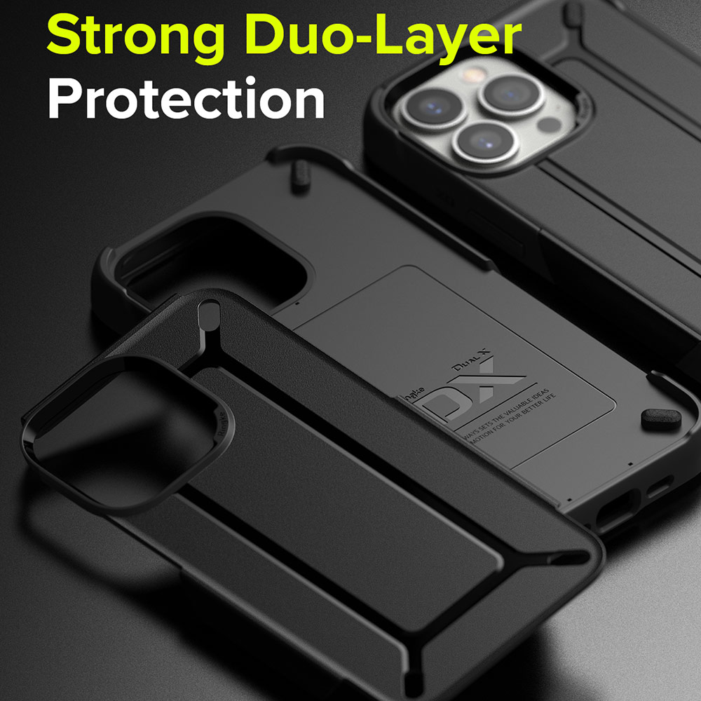 Picture of Apple iPhone 13 Pro 6.1 Case | Ringke DX Drop Protection Case Anti Finger Print Case for Apple iPhone 13 Pro 6.1 (Gunmetal)