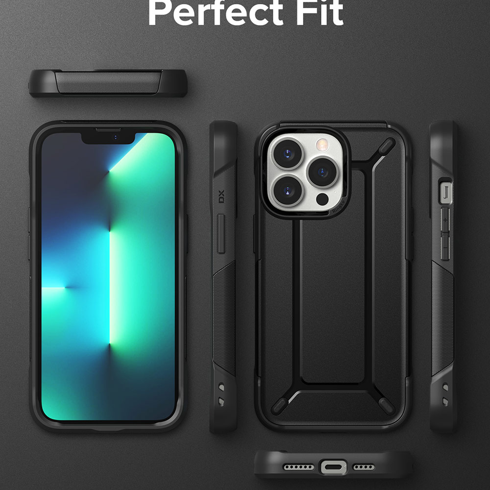 Picture of Apple iPhone 13 Pro 6.1 Case | Ringke DX Drop Protection Case Anti Finger Print Case for Apple iPhone 13 Pro 6.1 (Gunmetal)