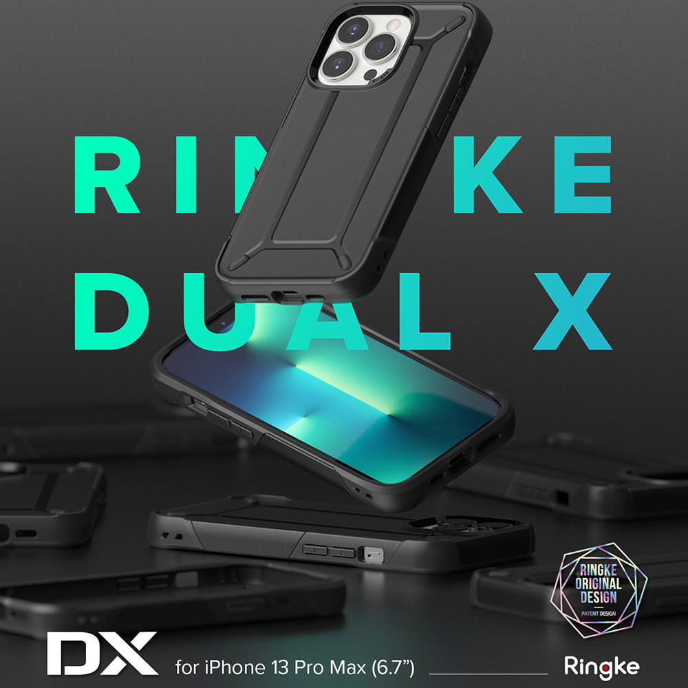 Picture of Apple iPhone 13 Pro 6.1 Case | Ringke DX Drop Protection Case Anti Finger Print Case for Apple iPhone 13 Pro 6.1 (Gunmetal)