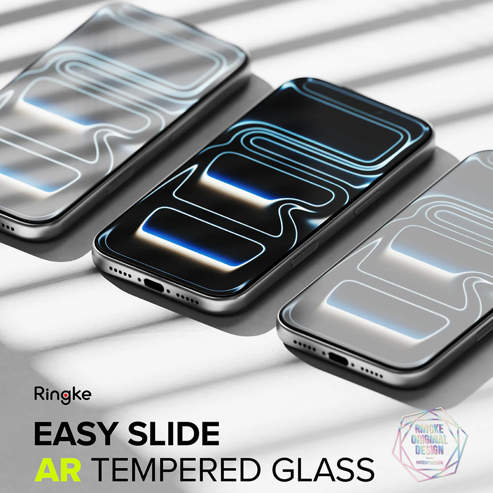 Picture of Apple iPhone 17 Pro 6.3 Screen Protector | Ringke Easy Slide Tempered Glass Screen Protector for iPhone 17 Pro Max 6.3 (Anti Reflection)