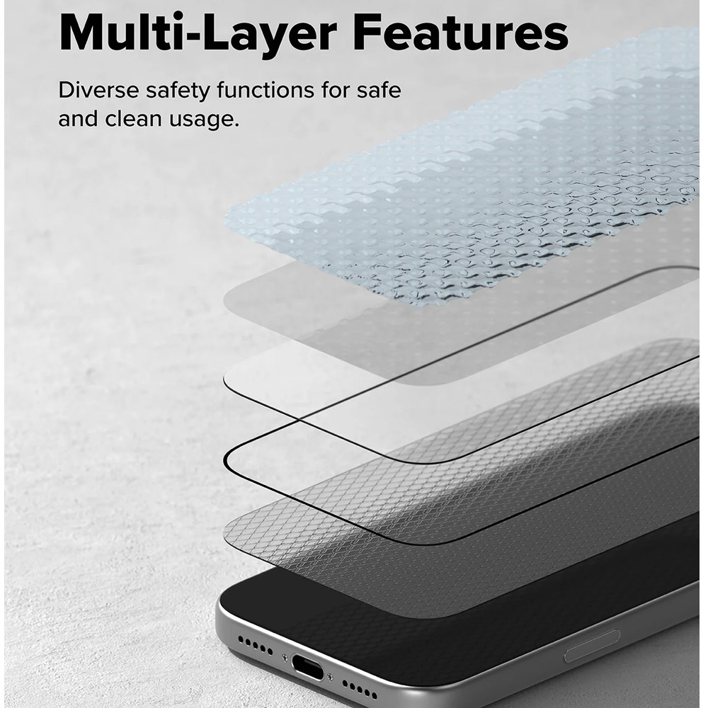 Picture of Apple iPhone 17 Pro 6.3 Screen Protector | Ringke Easy Slide Tempered Glass Screen Protector for iPhone 17 Pro Max 6.3 (Anti Reflection)