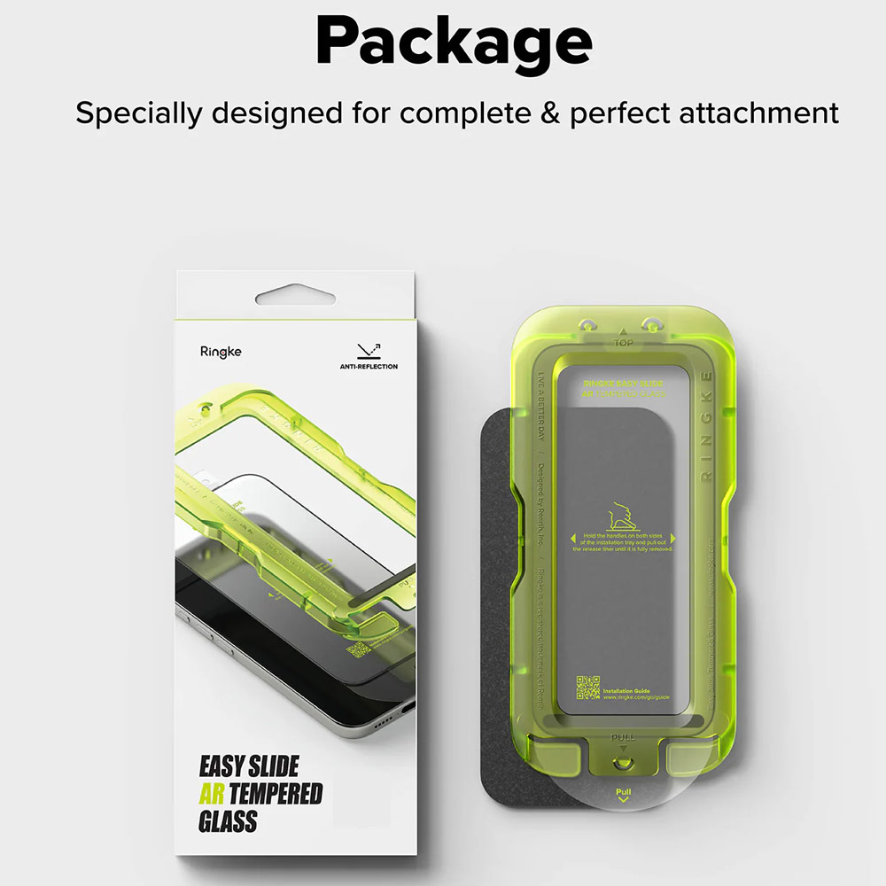 Picture of Apple iPhone 17 Pro 6.3 Screen Protector | Ringke Easy Slide Tempered Glass Screen Protector for iPhone 17 Pro Max 6.3 (Anti Reflection)