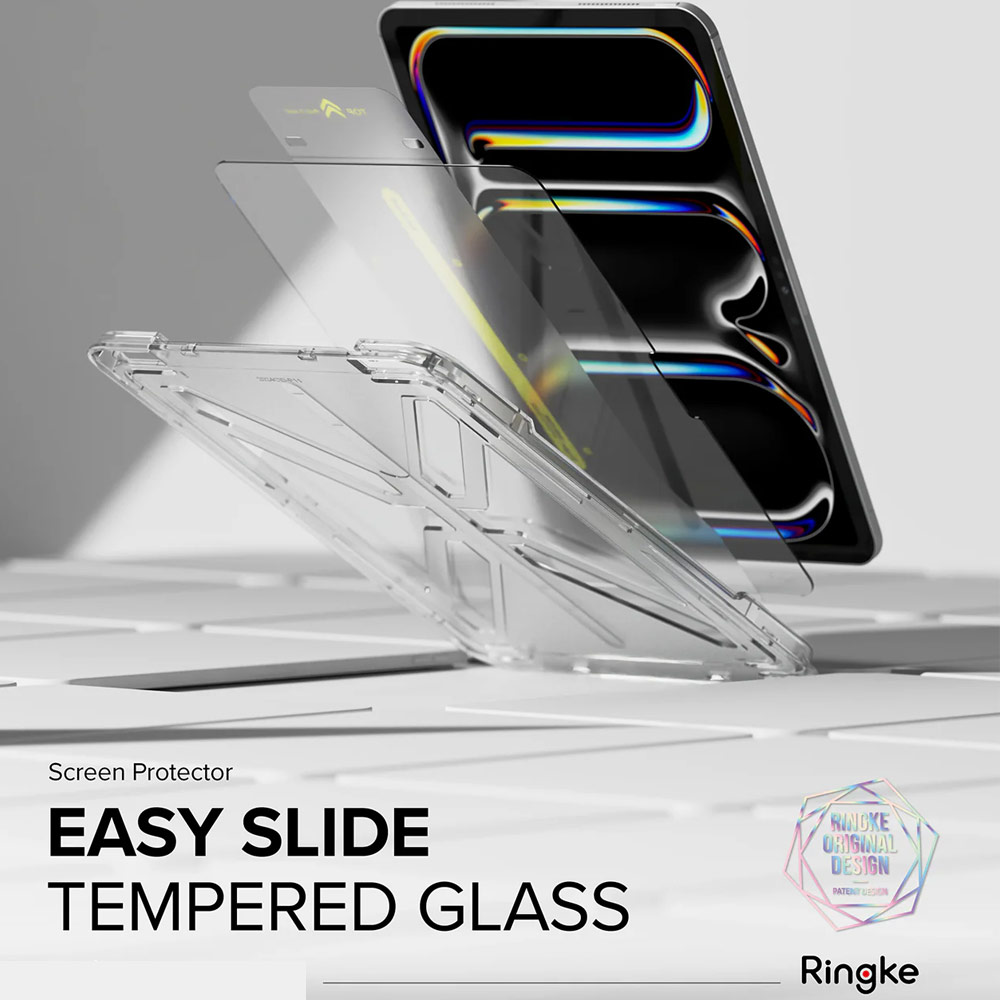 Picture of Apple iPad Pro 13 M4 2024 Screen Protector | Ringke Easy Slide Tempered Glass Screen Protector for iPad Pro 13" M4 7th Gen 2024 (Clear)