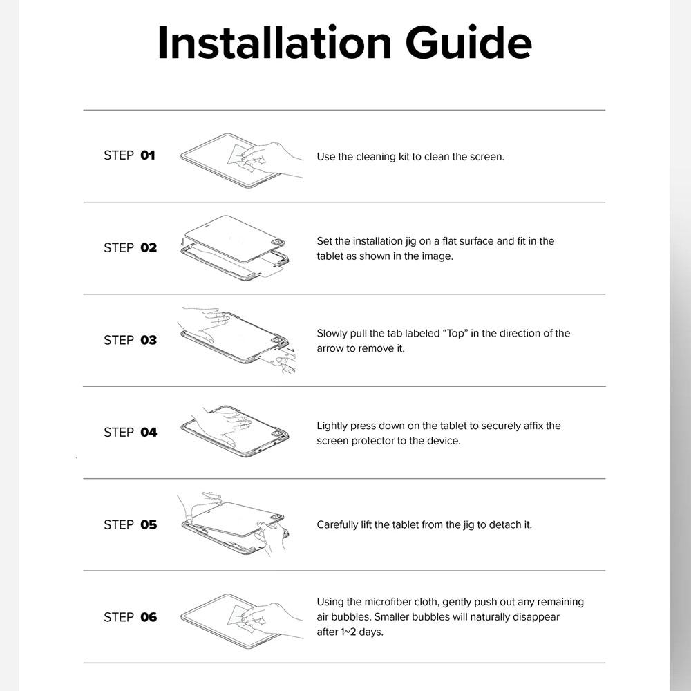 Picture of Apple iPad Pro 13 M4 2024 Screen Protector | Ringke Easy Slide Tempered Glass Screen Protector for iPad Pro 13" M4 7th Gen 2024 (Clear)