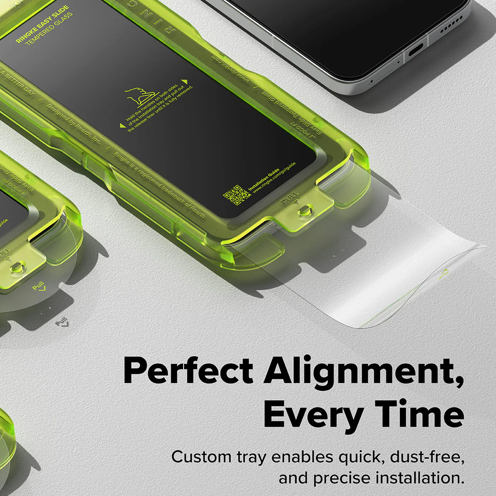 Picture of Xiaomi Poco F7 Screen Protector | Ringke Easy Slide Tempered Glass Screen Protector for Xiaomi Poco F7 (Clear) 2pcs