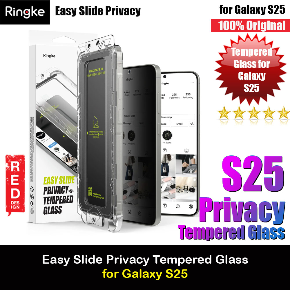 Picture of Ringke Easy Slide Tempered Glass Screen Protector for Samsung Galaxy S25 (Privacy Anti Peep) 2pcs Samsung Galaxy S25- Samsung Galaxy S25 Cases, Samsung Galaxy S25 Covers, iPad Cases and a wide selection of Samsung Galaxy S25 Accessories in Malaysia, Sabah, Sarawak and Singapore 