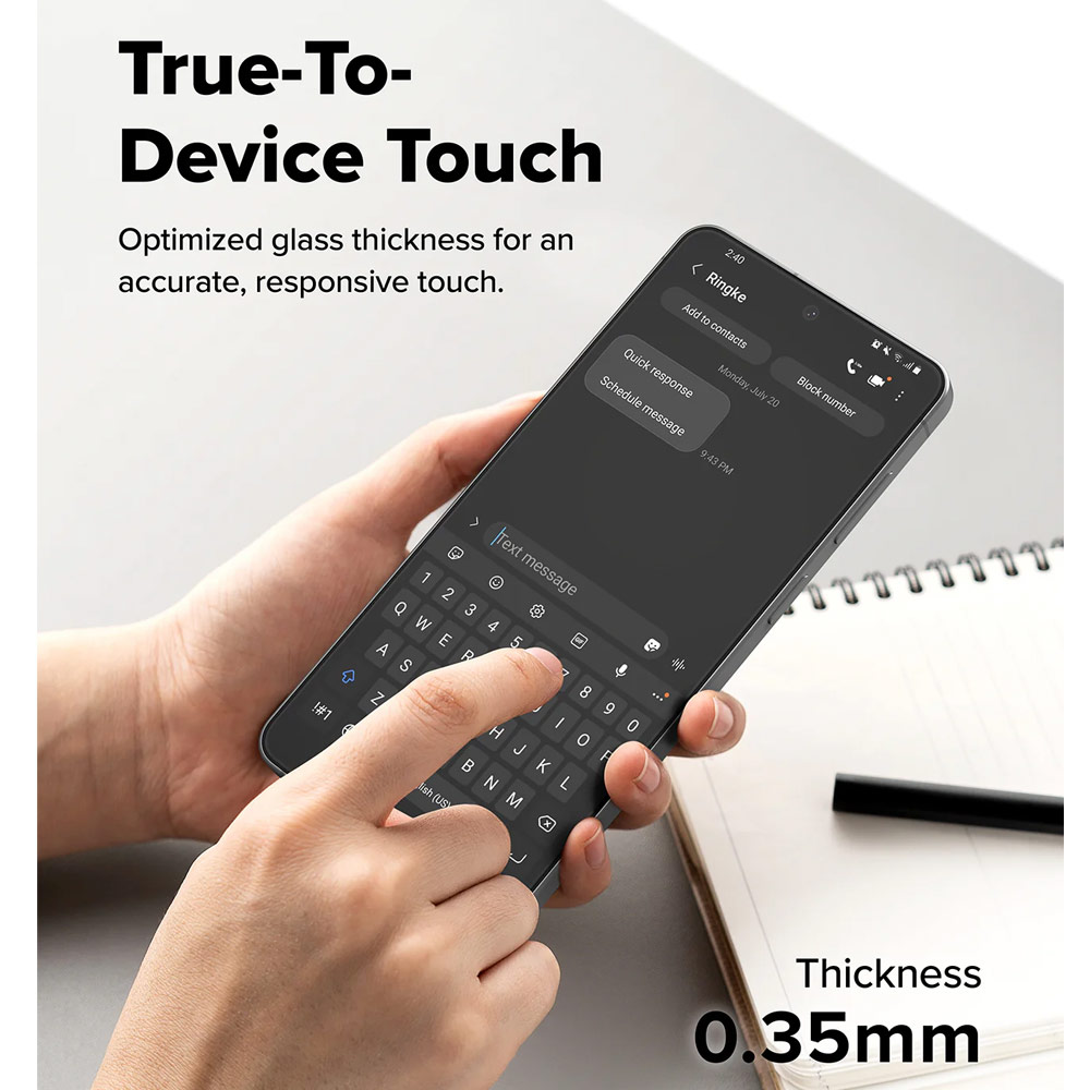 Picture of Samsung Galaxy S26 Plus Screen Protector | Ringke Easy Slide Tempered Glass Screen Protector for Samsung Galaxy S26 Plus(Clear) 2pcs