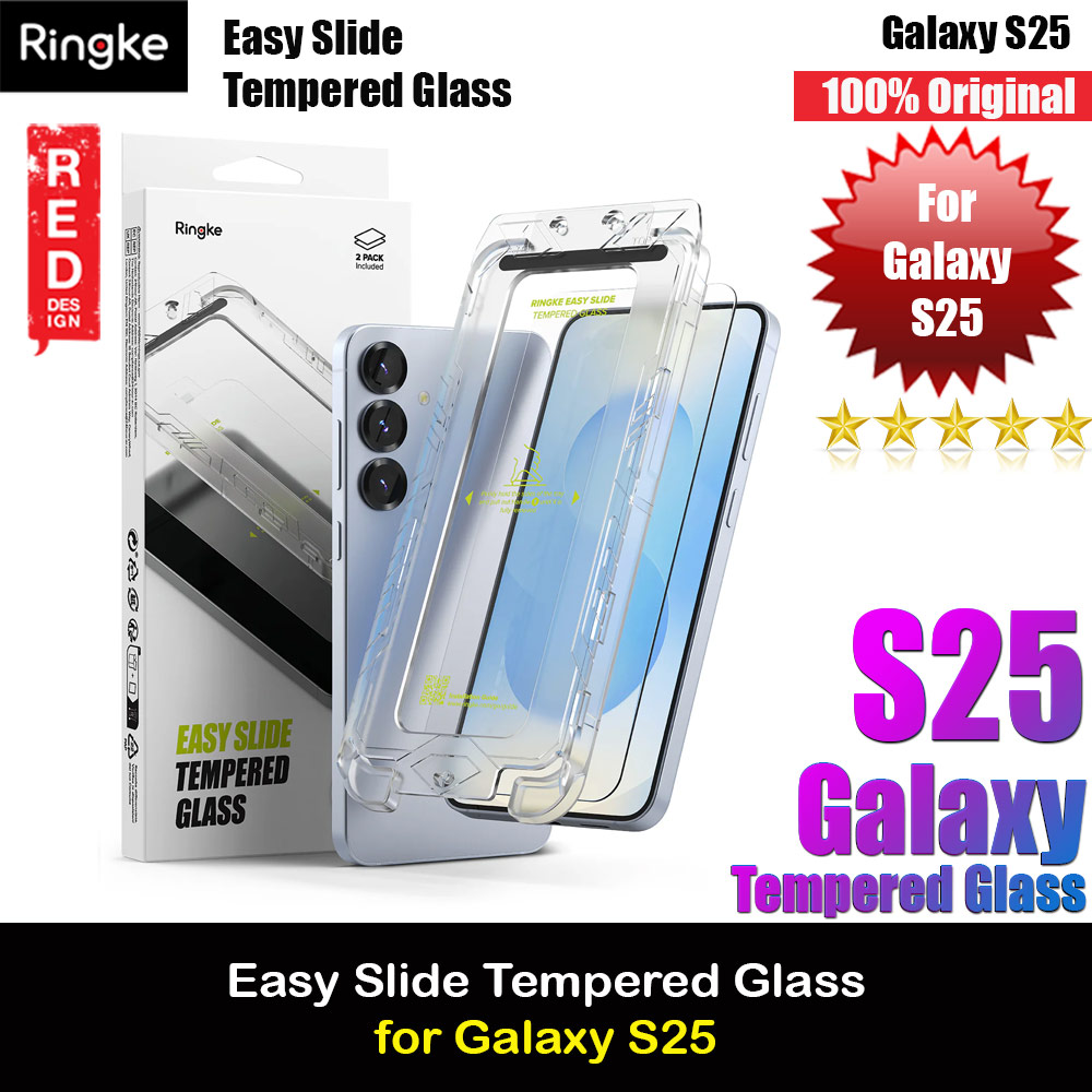 Picture of Ringke Easy Slide Tempered Glass Screen Protector for Samsung Galaxy S25  (Clear) 2pcs Samsung Galaxy S25- Samsung Galaxy S25 Cases, Samsung Galaxy S25 Covers, iPad Cases and a wide selection of Samsung Galaxy S25 Accessories in Malaysia, Sabah, Sarawak and Singapore 