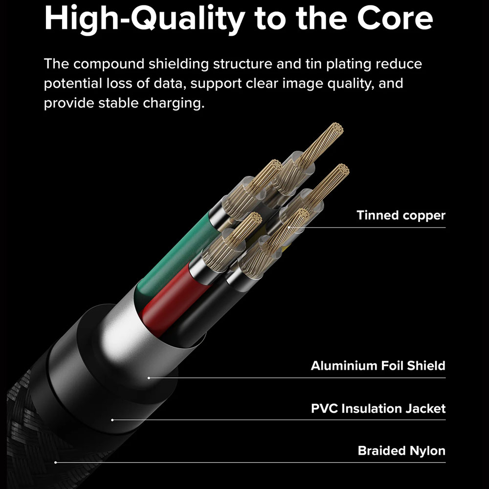 Picture of Ringke 60W PD3.0 480Mbps Fast Charge Charging Basic Cable USB C to USB C (Grey 100cm)