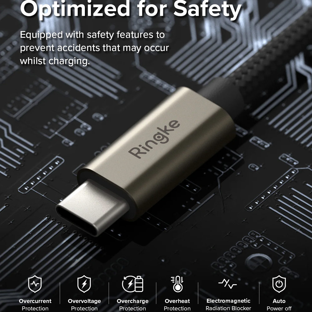 Picture of Ringke 60W PD3.0 480Mbps Fast Charge Charging Basic Cable USB C to USB C (Grey 100cm)