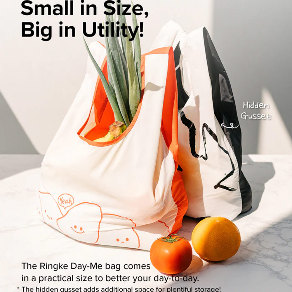 Picture of Ringke Day-Me Nylon Lightweight Easy Folding Hand Carry Bag (Emoticon)