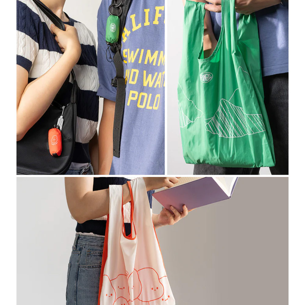 Picture of Ringke Day-Me Nylon Lightweight Easy Folding Hand Carry Bag (Emoticon)