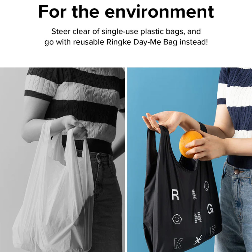 Picture of Ringke Day-Me Nylon Lightweight Easy Folding Hand Carry Bag (Pixel)