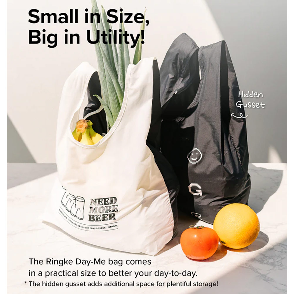 Picture of Ringke Day-Me Nylon Lightweight Easy Folding Hand Carry Bag (Need More Beer)