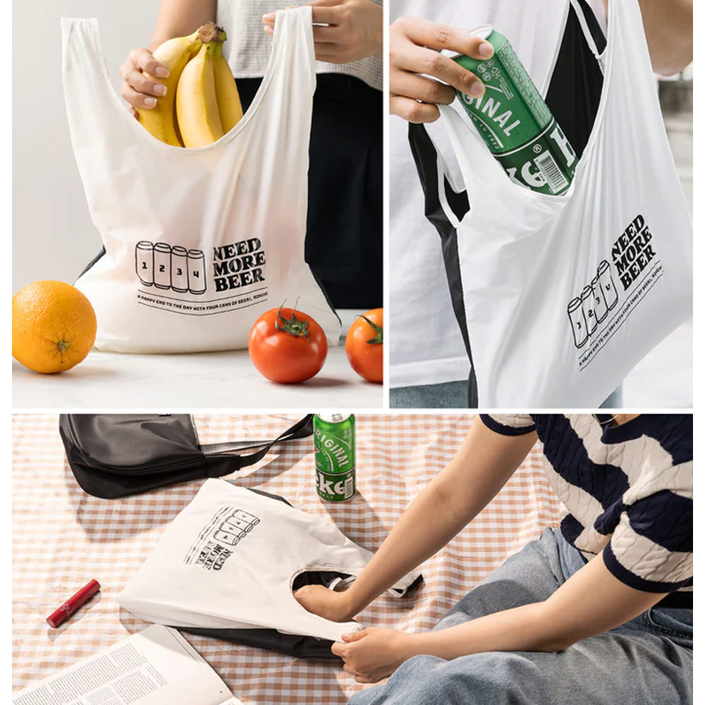 Picture of Ringke Day-Me Nylon Lightweight Easy Folding Hand Carry Bag (Need More Beer)