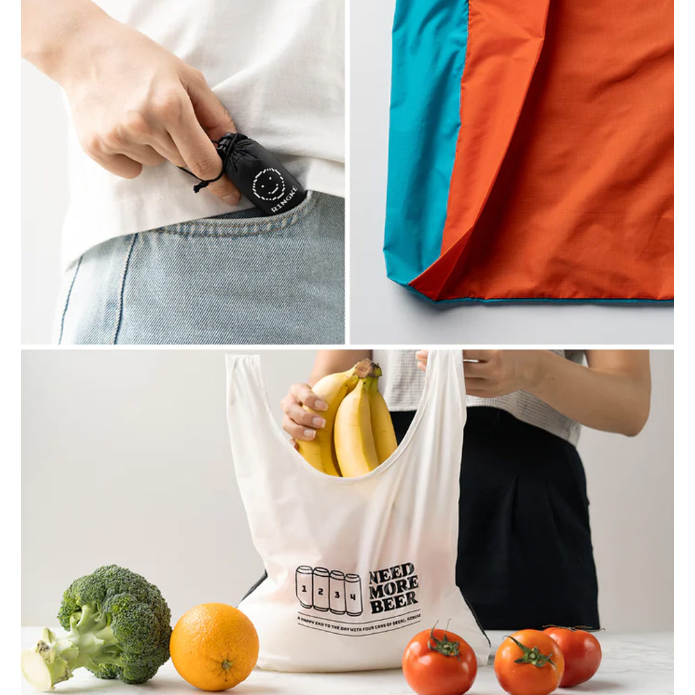 Picture of Ringke Day-Me Nylon Lightweight Easy Folding Hand Carry Bag (Need More Beer)