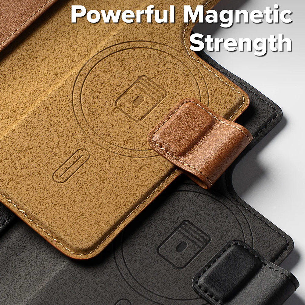 Picture of Apple iPhone 15 6.1  | Ringke Folio Grip Wallet Magnetic Flip Cover Card Holder for iPhone 16 Pro iPhone 16  (Black)