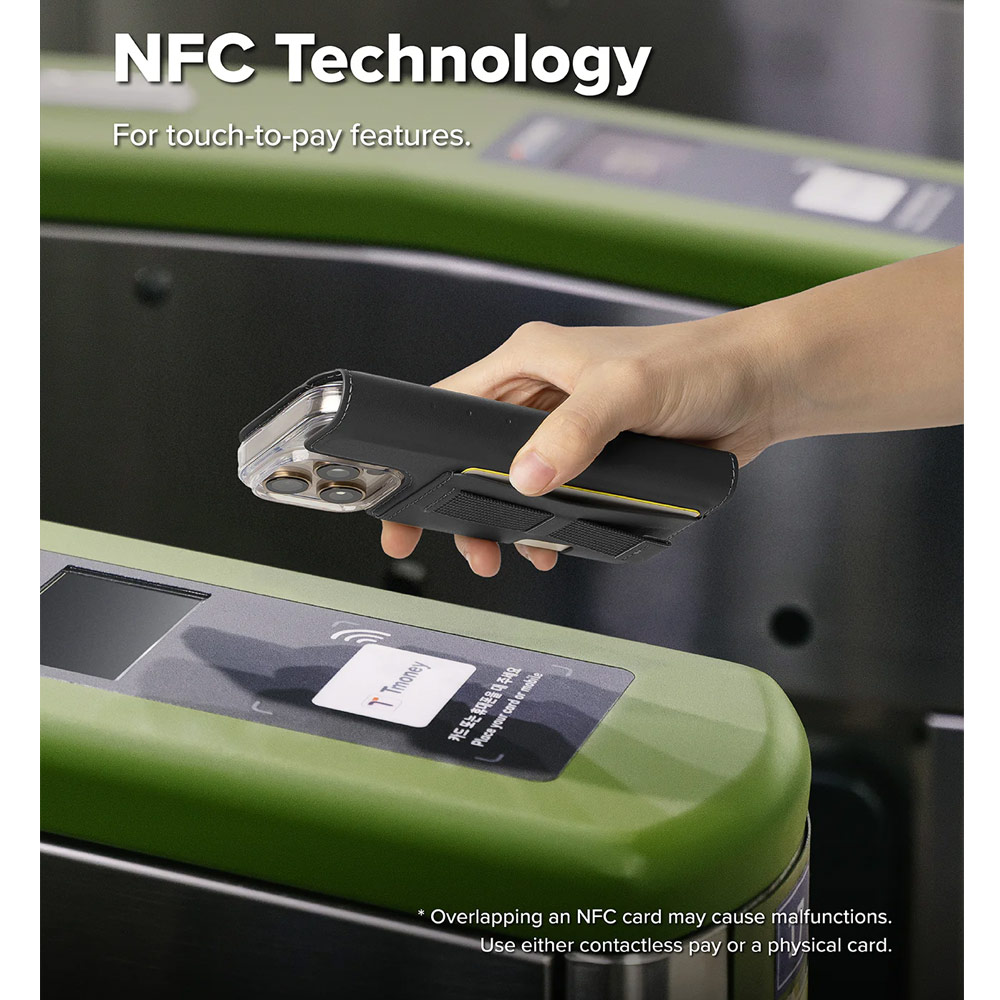 Picture of Apple iPhone 15 Plus 6.7  | Ringke Folio Grip Wallet Magnetic Flip Cover Card Holder for iPhone 16 Pro Max iPhone 16 Plus (Black)