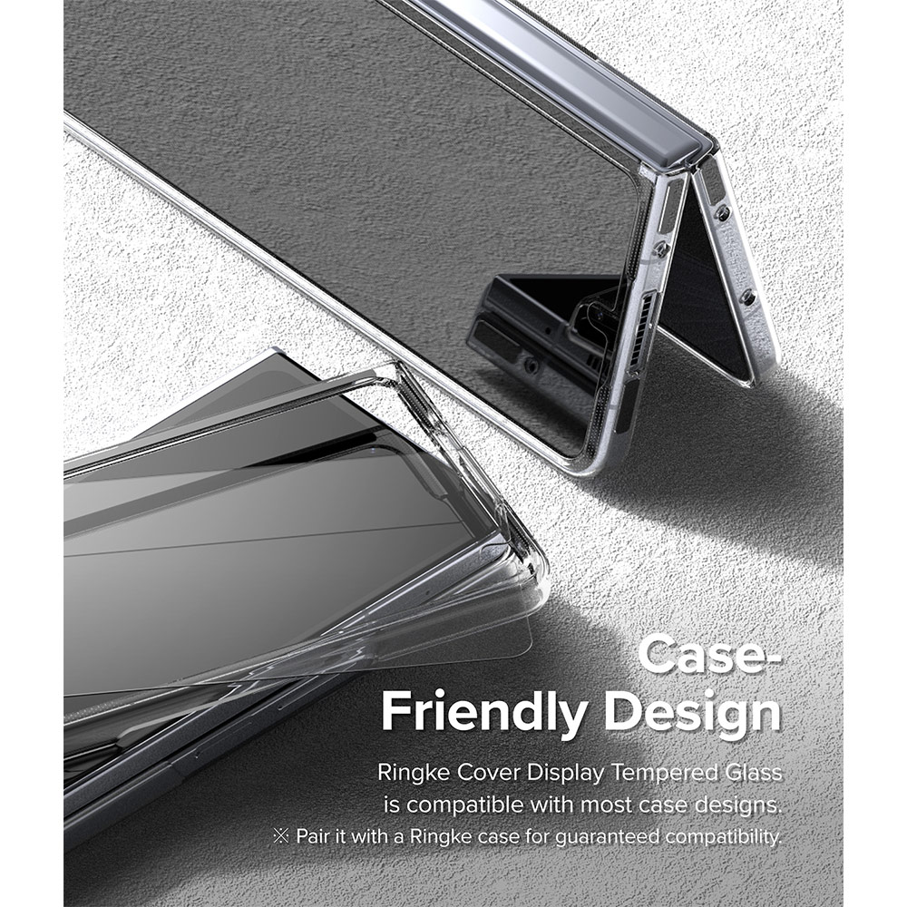 Picture of Samsung Galaxy Z Fold 5  | Ringke Front Cover Display Glass Tempered Glass Protector for Samsung Galaxy Z Fold 5