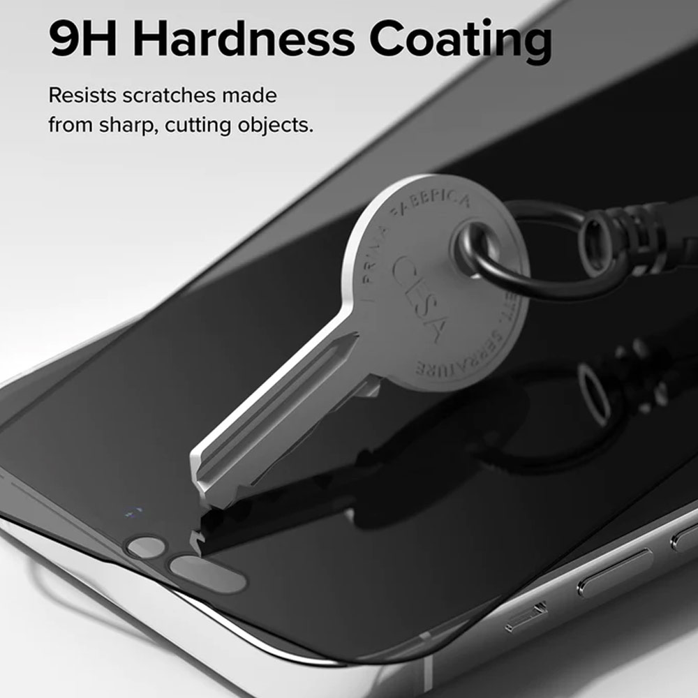 Picture of Apple iPhone 14 Pro 6.1 Screen Protector | Ringke Premium Tempered Glass Screen Protector with Easy Installation Jig Kit for Apple iPhone 14 Pro 6.1 (Privacy Anti Peep Anti View)