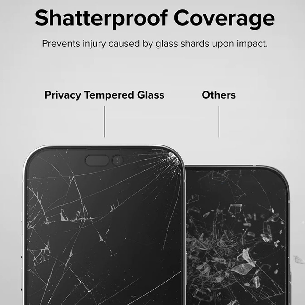 Picture of Apple iPhone 14 Pro 6.1 Screen Protector | Ringke Premium Tempered Glass Screen Protector with Easy Installation Jig Kit for Apple iPhone 14 Pro 6.1 (Privacy Anti Peep Anti View)