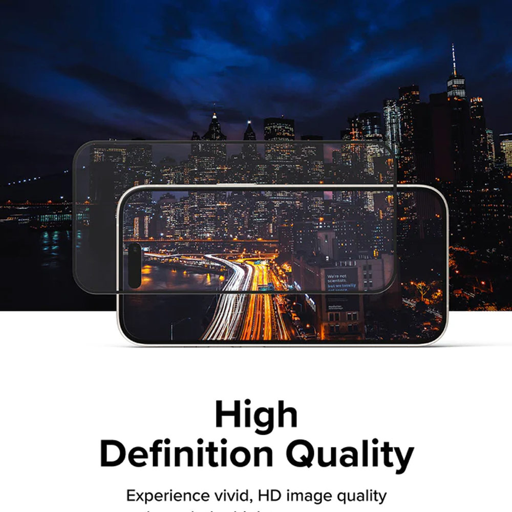 Picture of Apple iPhone 15 6.1 Screen Protector | Ringke Tempered Glass Full Cover Glass Screen Protector with Installation Jig Helper for iPhone 15 6.1 (Black)