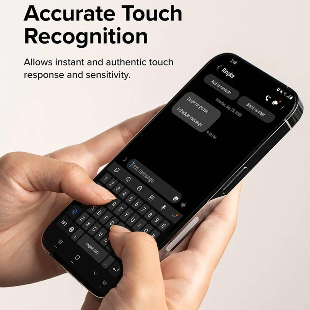 Picture of Apple iPhone 15 6.1 Screen Protector | Ringke Tempered Glass Full Cover Glass Screen Protector with Installation Jig Helper for iPhone 15 6.1 (Black)