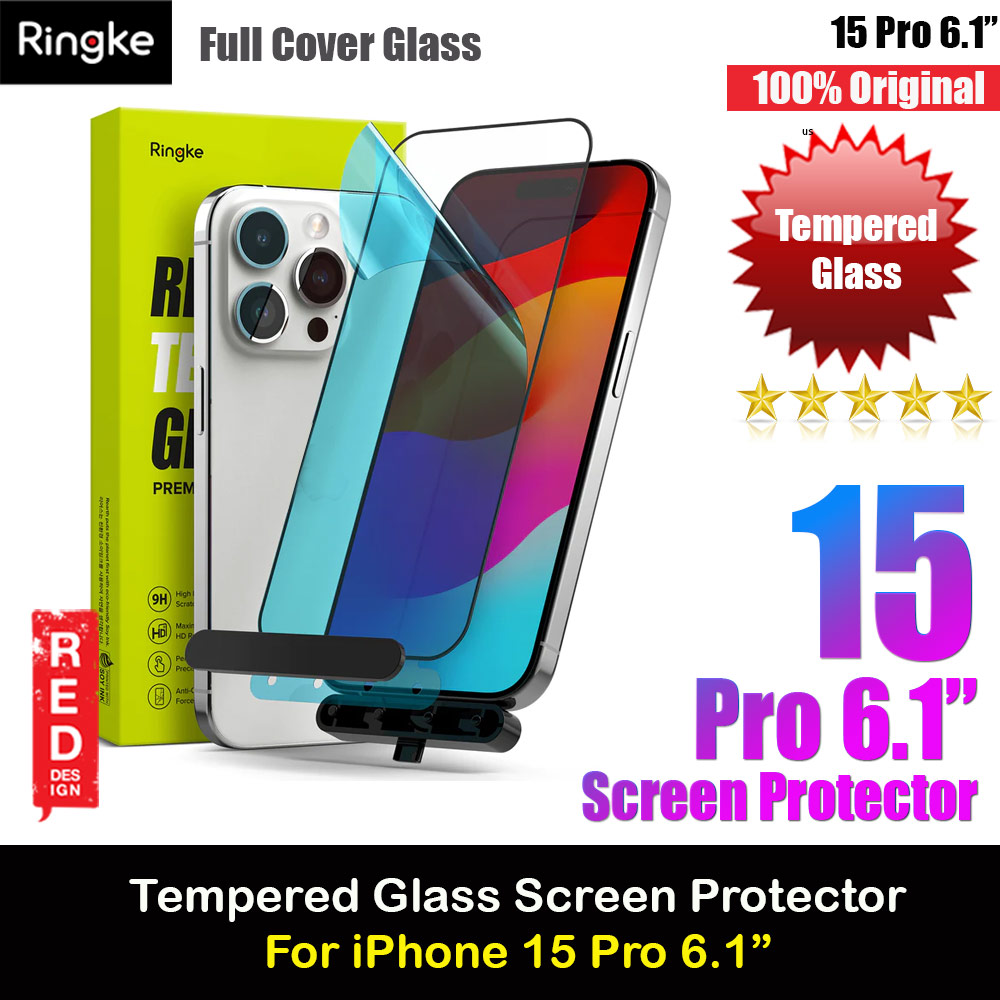 Picture of Ringke Tempered Glass Full Cover Glass Screen Protector with Installation Jig Helper for iPhone 15 Pro 6.1 (Black) iPhone Cases - iPhone 5S Cases Malaysia, iPhone SE Cases Malaysia,iPhone 7 Plus Cases Malaysia, iPad Mini Cases Malaysia,Galaxy S8 Plus Case Malaysia, New iPad Air, iPad Pro Cases and a wide selection of Accessories in Malaysia, Sabah, Sarawak and Singapore. 