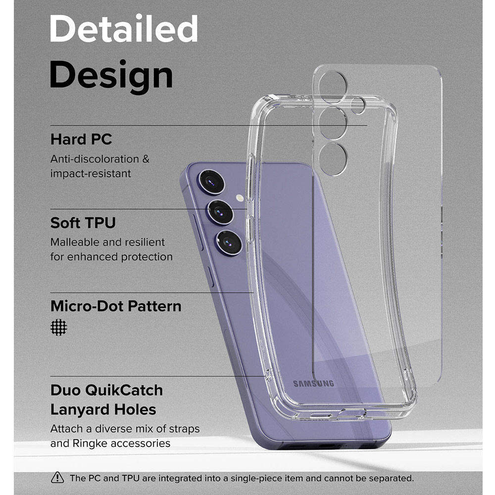 Picture of Samsung Galaxy S24 Plus Case | Ringke Fusion Drop Protection Case for Samsung Galaxy S24 Plus (Clear)