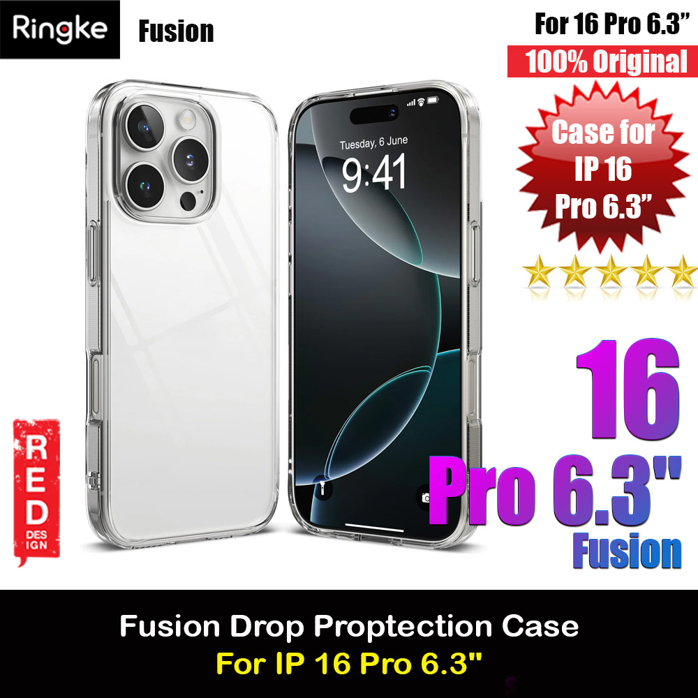 Picture of Ringke Fusion Drop Protection Case for Apple iPhone 16 Pro 6.3 (Clear) Apple iPhone 16 Pro 6.3- Apple iPhone 16 Pro 6.3 Cases, Apple iPhone 16 Pro 6.3 Covers, iPad Cases and a wide selection of Apple iPhone 16 Pro 6.3 Accessories in Malaysia, Sabah, Sarawak and Singapore 