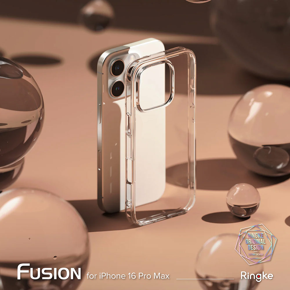 Picture of Apple iPhone 16 Pro Max 6.9 Case | Ringke Fusion Drop Protection Case for Apple iPhone 16 Pro Max 6.9 (Clear)