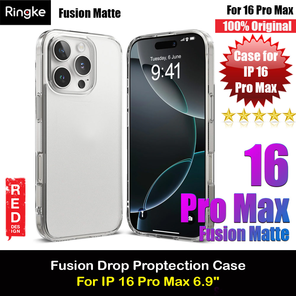 Picture of Ringke Fusion Drop Protection Case for Apple iPhone 16 Pro Max 6.9 (Matte) Apple iPhone 16 Pro Max 6.9- Apple iPhone 16 Pro Max 6.9 Cases, Apple iPhone 16 Pro Max 6.9 Covers, iPad Cases and a wide selection of Apple iPhone 16 Pro Max 6.9 Accessories in Malaysia, Sabah, Sarawak and Singapore 