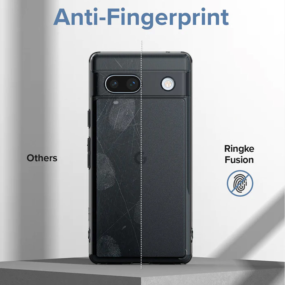 Picture of Google Pixel 7a  | Ringke Fusion Hybrid Clear Protection for Google Pixel 7a (Matte Smoke Black)