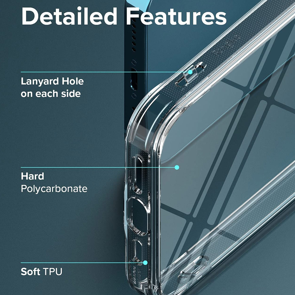 Picture of Apple iPhone 13 Pro 6.1 Case | Ringke Fusion Protection Case for Apple iPhone 13 Pro 6.1 (Clear)