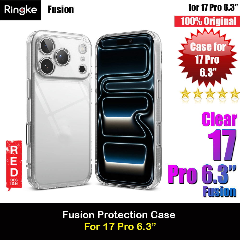 Picture of Apple iPhone 17 Pro 6.3 Case | Ringke Fusion Slim Drop Protection Case for iPhone 17 Pro 6.3 (Clear)