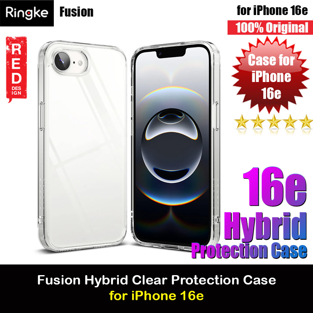 Picture of Ringke Fusion Transparent Hybrid Protection Case for iPhone 16e (Clear) Apple iPhone 16e- Apple iPhone 16e Cases, Apple iPhone 16e Covers, iPad Cases and a wide selection of Apple iPhone 16e Accessories in Malaysia, Sabah, Sarawak and Singapore 